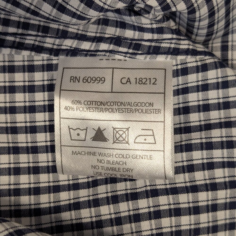 Antigua Indiana Pacers Shirt Mens Large L Blue Plaid Button Down NBA Basketball - Picture 8 of 16